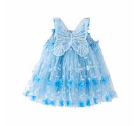 Tutu Danse Classique Fille Jupon Robe Enfant Fille Robe sans Manches À Bretelles Et Motifs Floraux - Tenue Légère pour Danse, Anniversaire Et Goûters D’été