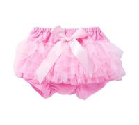 Tutu Danse Classique Fille Jupon Robe Enfant Fille Short en Dentelle Double avec Surcouche Transparente Et Nœud - sous-Jupe Confortable Et Légère pour Tenue Quotidienne Ou Danse Douce