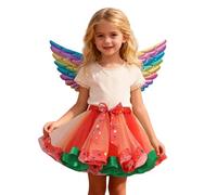 Tutu Danse Classique Fille Jupon Robe Enfant Fille Sortie en Couple Jupon Tutu Cœur en Mesh Superposé + Couche Détachable - Version Romantique pour Fêtes Et Représentations Scolaires