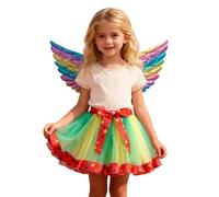 Tutu Danse Classique Fille Jupon Robe Enfant Fille Tous Les Jours Jupon Tutu Cœur en Mesh Superposé + Couche Détachable - Version Romantique pour Fêtes Et Représentations Scolaires