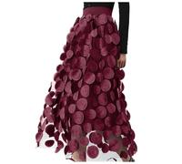 Tutu Danse Classique, Jupe Hiver Midi éVaséE à Pois Noirs pour éLéGante Taille Haute IdéAle pour Les Cocktails Et Les Mariages