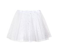 Tutu Femme Ballet Élastique Jupes Tulle Femme Soirée Jupette Danse Courte Jupon Carnaval Vintage Princess Dance Dress Swing Rétro Années 80 Adulte Fête Costume Blanc One Size
