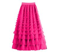Tutu Femme, Jupe Hiver Femme Longue Bouffante Mignonne à Motifs Tendance pour Coutures en Maille Couleur Unie IdéAle en Toutes Saisons
