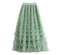 Tutu Femme Jupe Hiver Longue Bouffante Mignonne à Motifs Tendance pour Coutures en Maille Couleur Unie IdéAle en Toutes Saisons