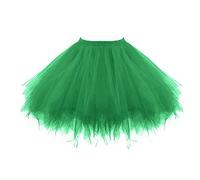 Tutu - Jupe en tulle pour femme - Style vintage des années 80 - Robe de danse élégante - Jupe de princesse - Jupon de princesse - Jupon d'Halloween - Costume de carnaval - Jupe courte en maille
