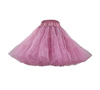 Tutu Jupe Femme Taille Elastique, Jupe Tulle Femme Sexy-Deguisement Carnaval Rétro A-Line Mesh Bouffante Plissée Jupon Ballet Jupes Basique Mardi Gras Carnaval Soiree Fête Party Mariage Jupes