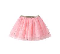 Tutu Jupe Fille Courte Ballet Jupe Tulle Plissée Crayon Danse Princesse Bébé Fille DAY8 Vetement Enfant Fille 3-7 Ans Pas Cher a la Mode Chic Ete 2025 Cadeau (110(3-4 Ans), Rose)