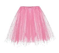 Tutu Jupe Tulle Femme, Short Paillette Deguisement Princesse Adulte 3 Couches Soirée Multicolore Ballerine Skirt Fille Rétro Année 80 Grande Taille Confortable Jupes Dance Carnaval Festivals