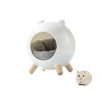 TUTU&LELE Cachette pour hamster, cachette et habitat, nid d'elfe spatial, lit durable pour hamster avec coussinets ronds en peluche épais, pour souris, gerbilles, hamsters pour jouer, dormir et se