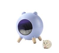 TUTU&LELE Cachette pour hamster, cachette et habitat, nid d'elfe spatial, lit durable pour hamster avec coussinets ronds en peluche épais, pour souris, gerbilles, hamsters pour jouer, dormir et se