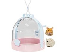 TUTU&LELE Cage de transport pour petits animaux, avec coussinets en peluche chauds et bouteille d'eau pouvant être transportée à la fois à la main et en bandoulière, adaptée pour hamsters nains,