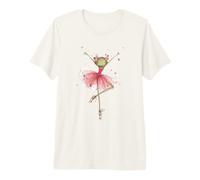 Tutu Rose avec Ballerine en Forme de Grenouille T-Shirt Haut de Gamme