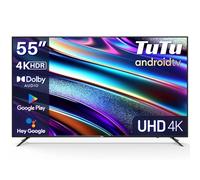 TuTu Smart TV 55 Pouces (139 cm) 4K UHD WiFi Bluetooth LED Android Téléviseurs Con Chromecast, Google Assistant, DVB-T2/S2/C - TUS55UD1A