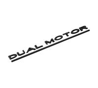 TUTU TECH Emblème autocollant double moteur pour voiture Tesla Model 3 Model Y 3D lettres soulignées en métal pour coffre arrière de voiture Tesla Accessoires (noir brillant)