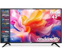 TuTu Téléviseur 42 Pouces (106 cm), Smart TV Full HD avec Android 11 - WiFi, Bluetooth, Compatible Google Assistant et Google Play Store, DVB-T/T2/C/S/S2