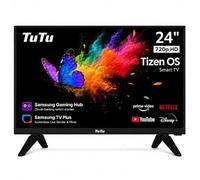 TuTu TU24Q1H-T8 Smart TV 24 Pouces (60 cm), sans Bord Connectée Télévision avec Tizen OS, WiFi, Bluetooth, App Store, AirPlay, Triple Tuner (DVB-T/T2, DVB-C, DVB-S/S2), Molotov et Plus