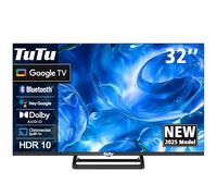 TuTu TUG32HQ1C Smart TV 32 Pouces (80 cm), Google TV avec WiFi, Bluetooth, Triple Tuner(DVB-C/S2/-T2), Google App Store, Molotov, Netflix, Prime Video, Disney+, Youtube - 2025