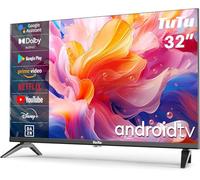 TuTu TUS32HD1A Téléviseur 32 Pouces (80 cm), Android Smart TV avec WiFi, Bluetooth, App Store, Chromecast, Triple Tuner (DVB-T/T2, DVB-C, DVB-S/S2), Molotov et Plus