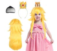 Tutukyle Accessoires Costumes de Princesse, Fille Dress up Set avec Couronne, Perruque pour Enfants, Carnaval Fête Anime Cosplay