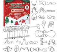 Tutukyle Calendrier de l'Avent 2024 Enfant Adulte Casse Tête Garcon Fille, 25 Pièces Métal Puzzles Jouet 24 jours de surprise Avent Calendrier Cadeau du compte à rebours de Noël pour Garçons et Filles