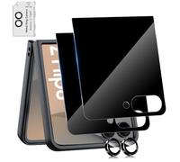 TUTUO pour Samsung Galaxy Z Flip 8 Verre Trempé Anti Espion | 2 Pièces Anti Spy Protection Écran + 2 Pièces Caméra Protecteur, Anti Rayures 9H Dureté Sans Bulles Privacy Vitre Protecteur