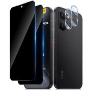 TUTUO pour Xiaomi POCO X8 Pro Max 5G Verre Trempé Anti Espion, [2+2 Pièces] Anti Spy Protection Écran + Caméra Arrière Protecteur, Anti Rayures 9H Dureté Sans Bulles Privacy Vitre Protecteur Film