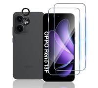 TUTUO Verre Trempé pour OPPO Reno 13F / 13 F 5G, [2+2 Pièces] Film de Protection écran + Caméra Arrière Protecteur, Ultra Top 9H Dureté Sans Bulles, Anti-Rayures HD Vitre Protection