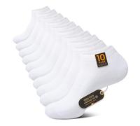 TUUHAW 10 Paires Chaussettes Homme Chaussettes Femme Blanche Coton Socquettes de Sport Sockettes Respirant Blanc 35-38