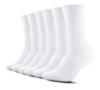 TUUHAW Chaussette Hommes & Femme (Lot de 6) Socquette de Sport Chaussettes Coton Blanc 39-42