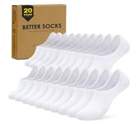 TUUHAW Chaussettes Femme 39 42 Chaussette Invisible Homme Coton Lot de 20 Socquettes Femme 39 42 Blanches Chaussettes Basses de Sport Running Travail Randonnée