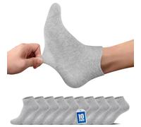 TUUHAW Chaussettes Femmes 35-38 Coton Socquettes Femme Chaussettes Invisibles Femme 35 38 Chaussettes Sport Femme Coton Respirant Chaussette Courtes Gris*10