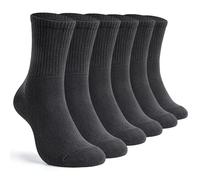 TUUHAW Chaussettes Homme 47-50, (Lot de 6) Chaussettes de Sport Coton, Confortables et Respirantes pour Femmes, Chaussette de Course Cyclisme, Gris