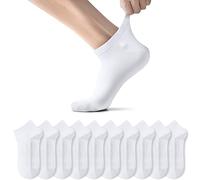 TUUHAW Chaussettes Homme Femme de 10 Paires Sport Coton Socquettes Respirant Courtes Chaussettes Blanc 35-38