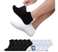 TUUHAW Chaussettes Invisibles Homme - Running Soquettes 47-50 Courtes Respirantes 10 Paires (5 Noir + 5 Blanc)