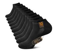TUUHAW Lot de 10 Chaussettes pour Homme 43 46 Noir Chaussette Coton Socquettes Homme Femme 43 46 Courtes Sockettes Douces Respirantes