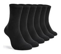TUUHAW Lot de 6 Chaussettes Homme 43-46,OEKO-TEX Standard 100,Socquettes Homme 43-46 de Sport,Chaussette Haute pour Hommes,Chaussettes Femme en Coton,Adapté à la Course,Cyclisme,Noir