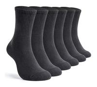 TUUHAW Lot de 6 Chaussettes Homme 43-46,Socquettes Homme 43-46 de Sport,Chaussette Haute pour Hommes,Chaussettes Femme en Coton Respirant et Confortable,Adapté à la Course,Cyclisme,Gris
