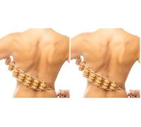 Tuuli Accessories Masseur pour Dos Muscles Rouleau de Massage Appareil Bois 120 cm (40 x 7 cm Surface de Roulement) (Lot de 2)