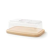 Tuuli Kitchen Cloche à Fromage Plateau Gateaux avec Cloche Cave Boite Couteau a Fromage Planche à Découper avec Couvercle (28x18x9 cm)