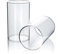 Tuuters Lot de 2 lanternes en verre sans base, cylindre en verre (120 x