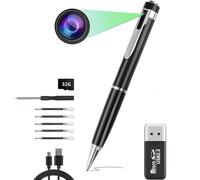 TuuToo Stylo caméra espion rechargeable 1080P HD avec carte Micro SD de 32 Go, cachée
