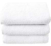 Tuva Home Serviettes d'Hôtel en Coton 100% - Serviettes de Bain et Spa Sauna Professionnelles Blanches 70 x 140 cm 600 G/m² Lot de 3