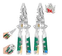 Tuvilo 8-in-1 Electrical Pliers - with Voltage Tester, 2025 New Tuvilo Electrical Pliers, Multifunction Wire Stripper & Crimper Tool, For Voltage Testing, Stripping, Crimping (2PCS)