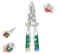 Tuvilo 8-in-1 Electrical Pliers - with Voltage Tester, 2025 New Tuvilo Electrical Pliers, Multifunction Wire Stripper & Crimper Tool, For Voltage Testing, Stripping, Crimping (1PCS)