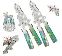 Tuvilo Electrical Pliers, Foldable Alloy Steel Multitool with Insulated-Grip Handles Wire Stripper Cutter Built-In Voltage Tester Screwdriver Stylus Screwdriver Wire Stripper, 14 Functions (2pcs)