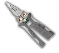 Tuvilo Electrical Pliers, Folding Stylus Screwdriver Wire Stripper, 8 in 1 Wire Stripper with Voltage Tester, Multi-tool for Awg 8-16 Suitable for Home Repairs and Professional Construction (Grey)