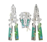 Tuvilo Electrical Pliers, Folding Stylus Screwdriver Wire Stripper with Insulated-Grip Handles Wire Stripper Cutter Built-In Voltage Tester Screwdriver for Electricians DIY Repairs (Mix-2Pcs)