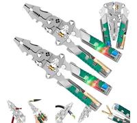 Tuvilo Electrical Pliers,Tuvilo Electrical Pliers Folding Stylus Screwdriver Wire Stripper 18 In 1 with Voltage Tester,Multifunctional Wire Stripping Pliers for Cutting And Pulling Wires Cable (2Pc)