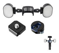 Tuvzylory Ensemble 2 en 1 compatible avec Insta360 Luna Pro/Luna Ultra, double lumière de remplissage + plaque à dégagement rapide, lampe de remplissage rotative à 360°, vis 1/4, accessoire d'appareil
