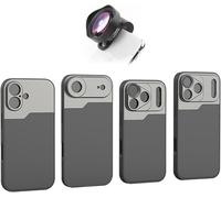 Tuvzylory Ensemble de coques de téléphone compatibles avec iPhone 17/16, objectif super macro 75 mm et filetage 17 mm (iPhone16) Noir